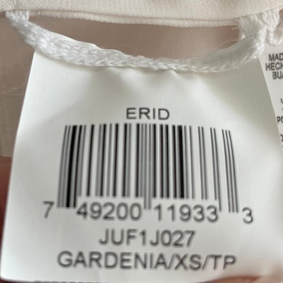 BCBGMaxAzria Erid Gardenia VNeck Lace Cover Up Adjustable Sleeve Cream Sz XS - Picture 13 of 16